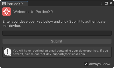Developer Key Input