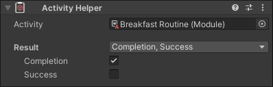 Activity helper component